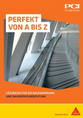 Aktualisierte PCI-Broschüre „Perfekt von A bis Z”: Lösungen für Bauwerksanierung und -abdichtung