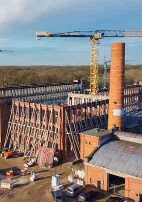 Injektionsmörtel sichert denkmalgeschützte Fassade im Kümpers-Areal in Rheine