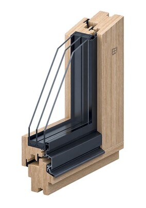 Kneer Hybrid-Holzfenster für Bestand und Neubau